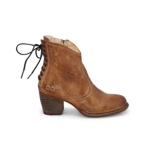Bedstu Xena Lace Up Booties Tan Rustic